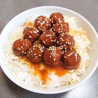 日本ハム☆炸肉丸子丼